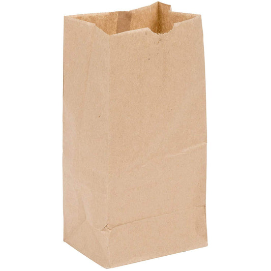 Watson Distributing 2 Lb Brown Paper Bag 4-5/16" x 7-7/8" x 2-7/16" 500/Bundle
