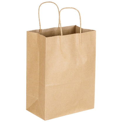 Watson Distributing 8" x 4.7" x 10" #1 Paper Bag Round Handle 250/Case