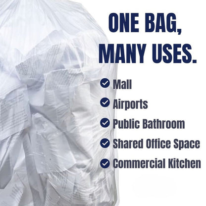 Watson Distributing 33 Gallons Trash Bag -  Natural/Clear 16 Mic Hd 33" X 40" 250/Case