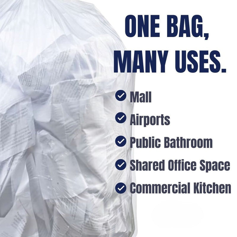 Watson Distributing 45 Gallons Trash Bag - Natural/Clear 16 Mic Hd 40" X 48"  250/Case