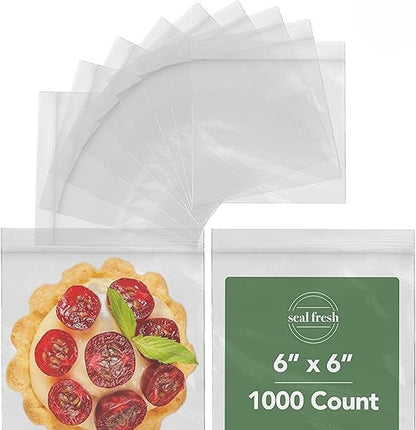 Watson Distributing 6" x 6" Sandwich Bag 1.2 Mil Clear Zip Top 1000/Case