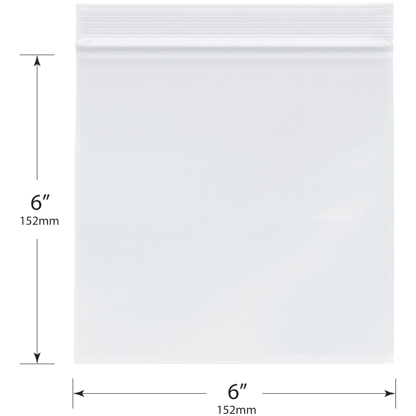 Watson Distributing 6" x 6" Sandwich Bag 1.2 Mil Clear Zip Top 1000/Case