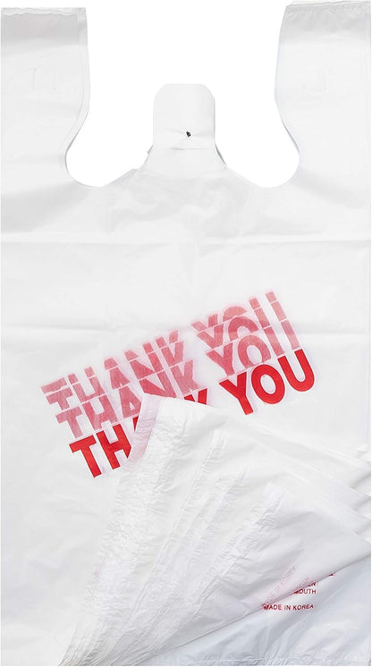 Watson Distributing Large T-Shirt Bags 12" x 7" x 22" 17 Mic "Thank You" 400/Case