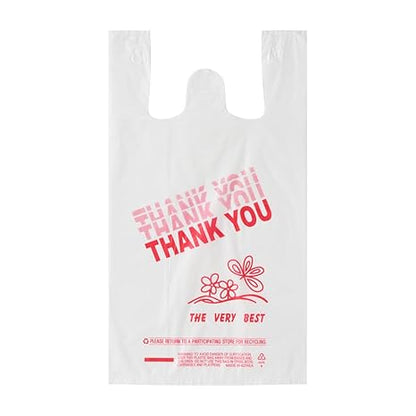 Watson Distributing Large T-Shirt Bags 12" x 7" x 22" 17 Mic "Thank You" 400/Case