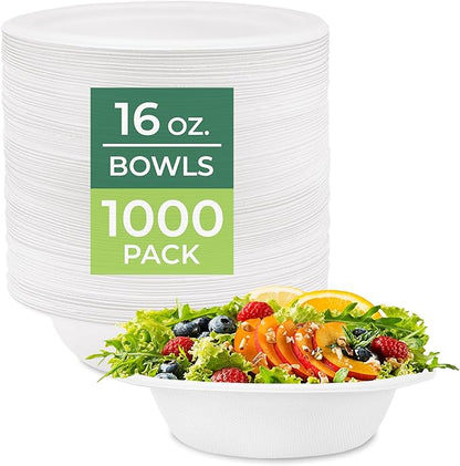 Watson Distributing 16 Oz Disposable Bowl Bagasse 1000/Case
