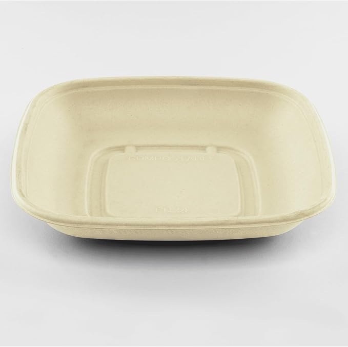 Watson Distributing 24 Oz Bagasse Disposable Bowl Rectangle 300/Case