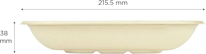 Watson Distributing 24 Oz Bagasse Disposable Bowl Rectangle 300/Case