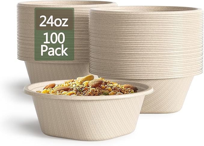 Watson Distributing 24 Oz Disposable Bowl Bagasse 500/Case