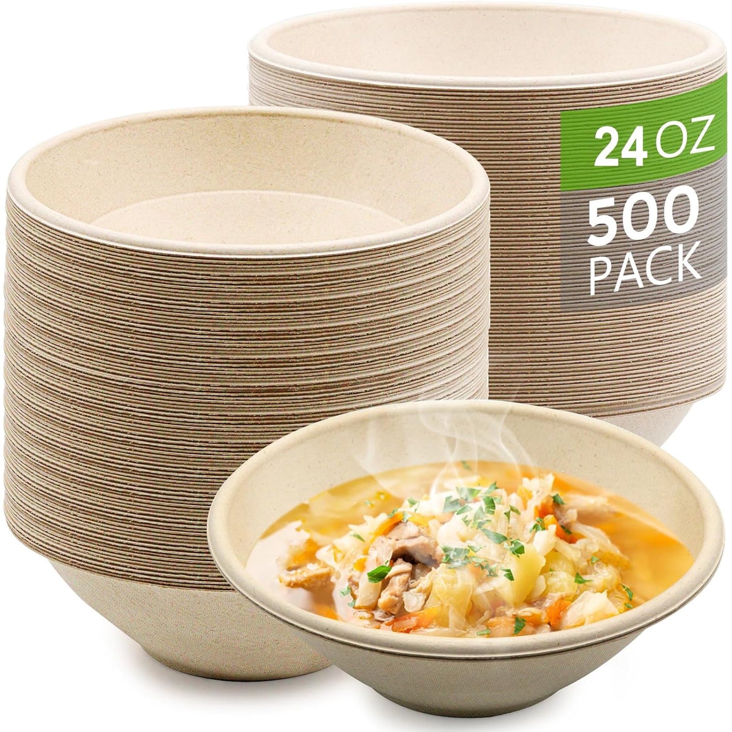Watson Distributing 24 Oz Disposable Bowl Bagasse 500/Case