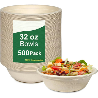 Watson Distributing 32 Oz Disposable Bowl Bagasse 500/Case