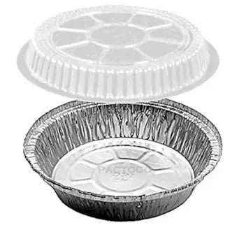 Watson Distributing 7" Round Standard Weight Foil Take-Out Pan With Dome Lid 200/Case