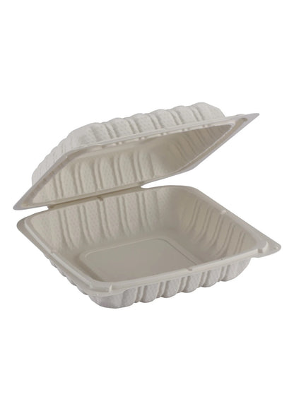 Watson Distributing 8" x 8" Clamshell Mfpp Container 1-Compartment Corner Lock 150/Case