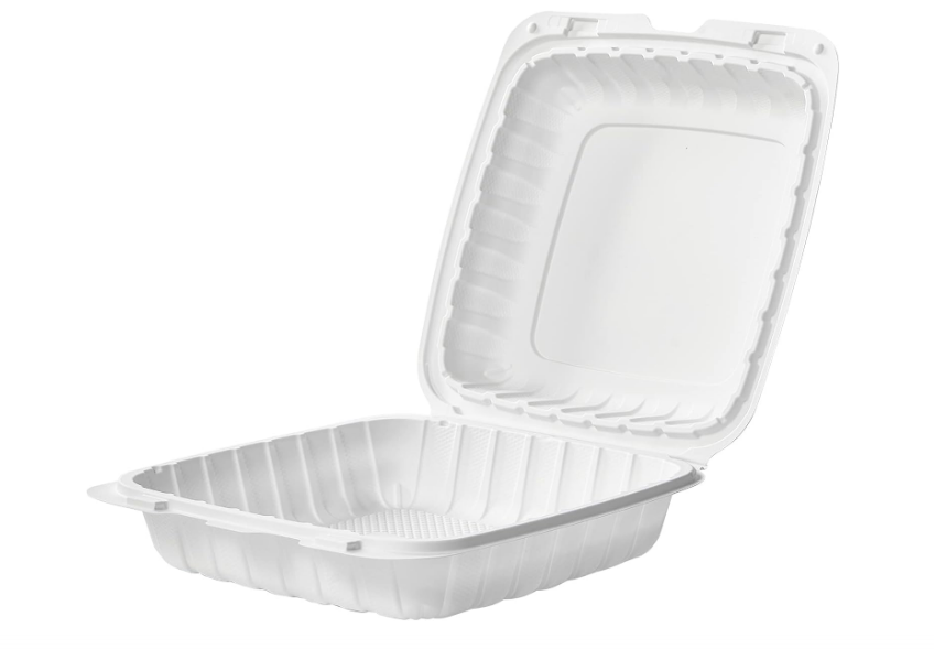 Watson Distributing 9" x 9" Clamshell Mfpp Container 1-Compartment Hinged Lid 150/Case