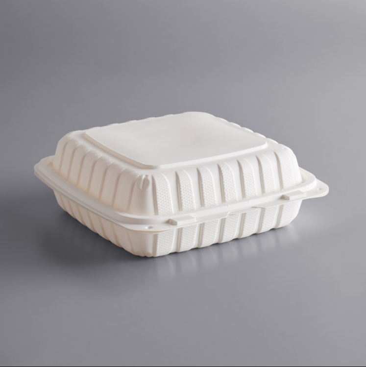 Watson Distributing 9" x 9" Clamshell Mfpp Container 1-Compartment Hinged Lid 150/Case