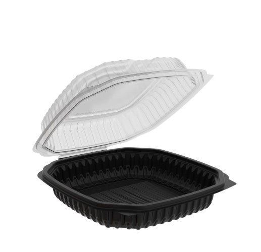 Watson Distributing 9" x 9" Clamshell Mfpp Container 1-Compartment Hinged Lid 150/Case