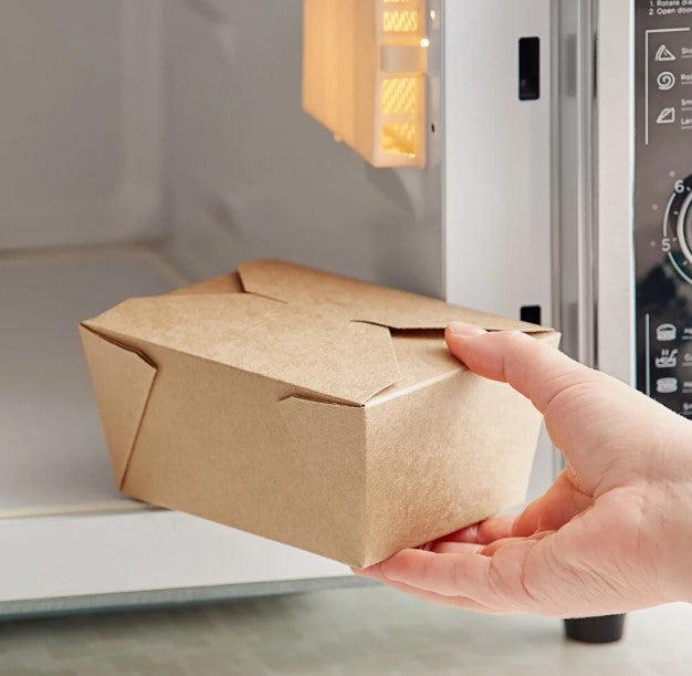 Watson Distributing #1 Take-Out Container Microwaveable Folded Paper 5" X 4.25" X 2.5" 450/Case