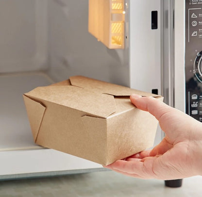 Watson Distributing #1 Take-Out Container Microwaveable Folded Paper 5" X 4.25" X 2.5" 450/Case