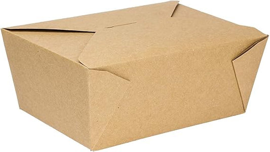 Watson Distributing #1 Take-Out Container Microwaveable Folded Paper 5" X 4.25" X 2.5" 450/Case