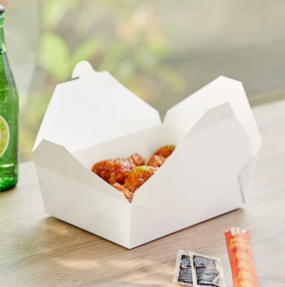 Watson Distributing #3 Take-Out Container Microwaveable Folded Paper 7-3/4" X 5-1/2" X 2-½" 200/Case