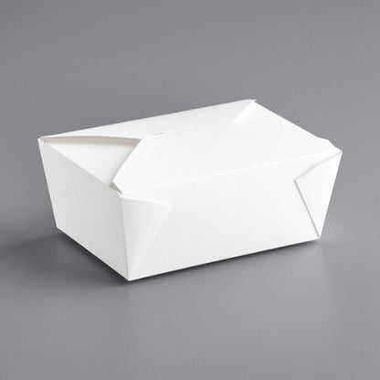 Watson Distributing #4 Take-Out Container Microwaveable Folded Paper 8.75" X 6.5" X 2.5" 160/Case