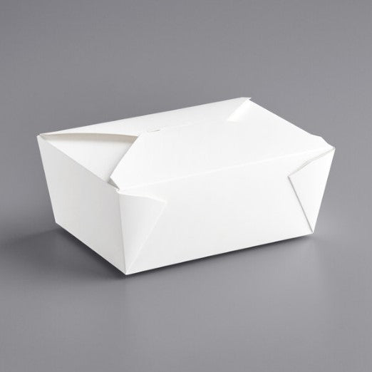 Watson Distributing #4 Take-Out Container Microwaveable Folded Paper 8.75" X 6.5" X 2.5" 160/Case