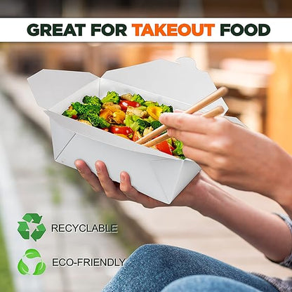 Watson Distributing #4 Take-Out Container Microwaveable Folded Paper 8.75" X 6.5" X 2.5" 160/Case