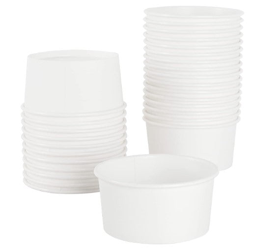 Watson Distributing 6 Oz Solid White Cold/Hot Paper Food Container 1000/Case