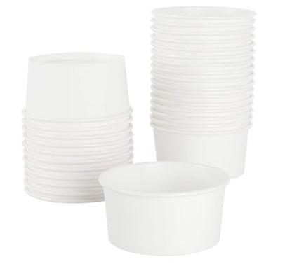 Watson Distributing 6 Oz Solid White Cold/Hot Paper Food Container 1000/Case