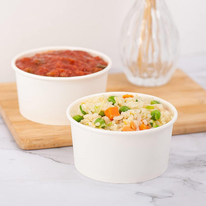 Watson Distributing 6 Oz Solid White Cold/Hot Paper Food Container 1000/Case