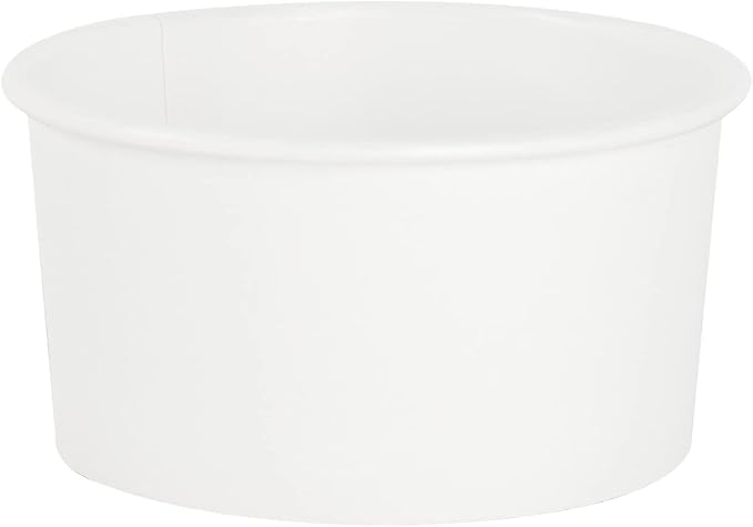 Watson Distributing 6 Oz Solid White Cold/Hot Paper Food Container 1000/Case