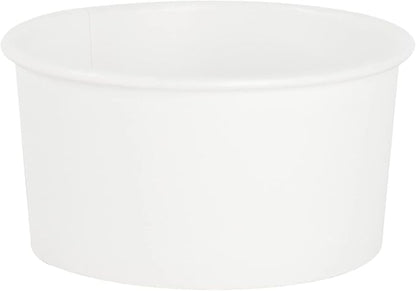 Watson Distributing 6 Oz Solid White Cold/Hot Paper Food Container 1000/Case