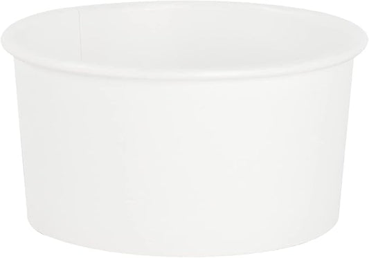Watson Distributing 6 Oz Solid White Cold/Hot Paper Food Container 1000/Case