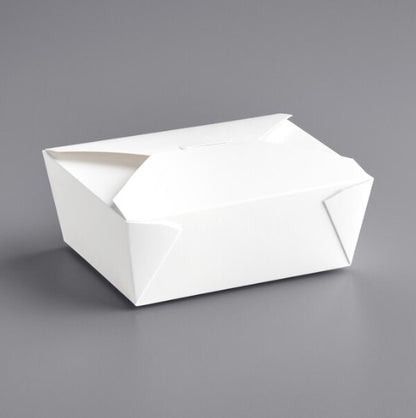 Watson Distributing #8 Take-Out Container Microwaveable Folded Paper 6.75" X 5.5" X 2.5 300/Case