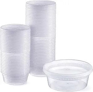 Watson Distributing 8 Oz Translucent Round Deli Container With Lid Combo 240/Case