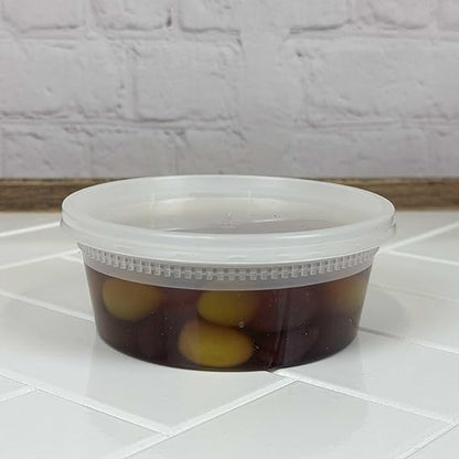 Watson Distributing 8 Oz Translucent Round Deli Container With Lid Combo 240/Case