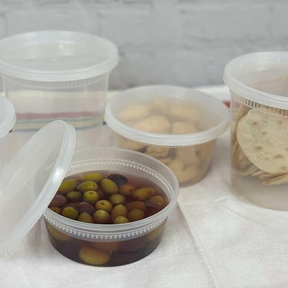 Watson Distributing 8 Oz Translucent Round Deli Container With Lid Combo 240/Case