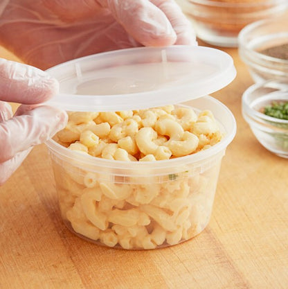 Watson Distributing 12 Oz Translucent Round Deli Container With Lid Combo 240/Case