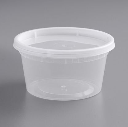 Watson Distributing 12 Oz Translucent Round Deli Container With Lid Combo 240/Case