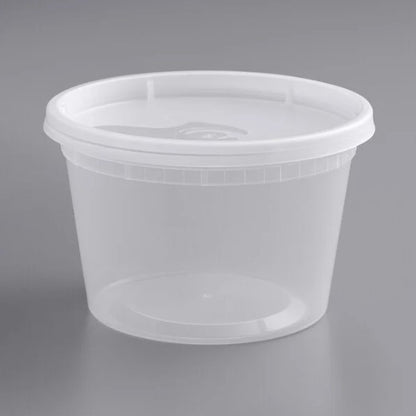 Watson Distributing 16 Oz Translucent Round Deli Container With Lid Combo 240/Case