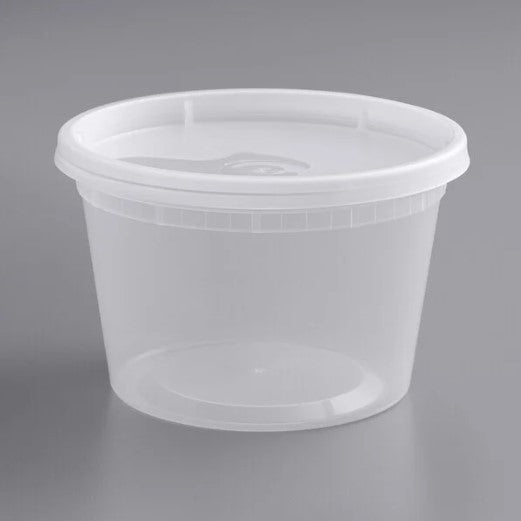 Watson Distributing 16 Oz Translucent Round Deli Container With Lid Combo 240/Case