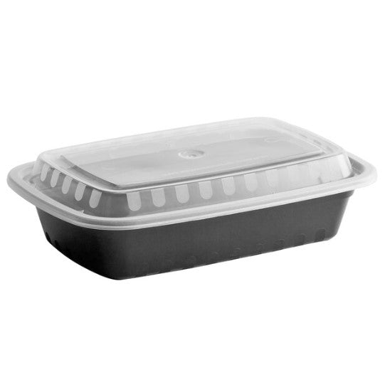 Watson Distributing 24 Oz Rectangular Microwaveable Container With Lid 150/Case