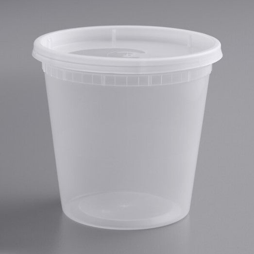 Watson Distributing 24 Oz Translucent Round Deli Container With Pe Lid 240/Case