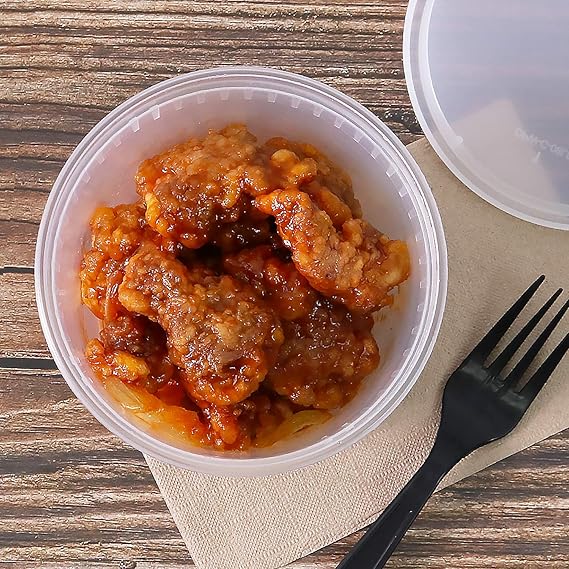 Watson Distributing 24 Oz Translucent Round Deli Container With Pe Lid 240/Case