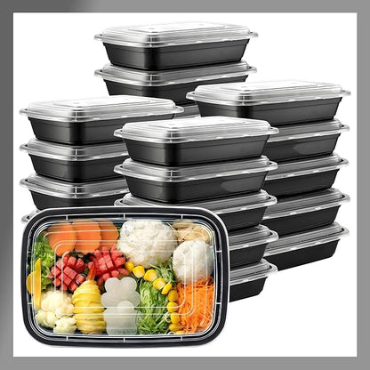 Watson Distributing 32 Oz Rectangular Microwaveable Container With Lid 1-Compartment 150/Case