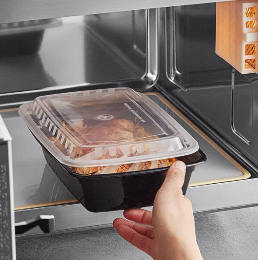 Watson Distributing 32 Oz Rectangular Microwaveable Container With Lid 1-Compartment 150/Case