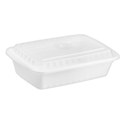 Watson Distributing 38 Oz Rectangular Microwaveable Container With Lid 150/Case