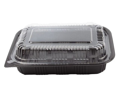 Watson Distributing Bento Box 1-Compartment (515) Black With Clear Lid Combo 450/Case
