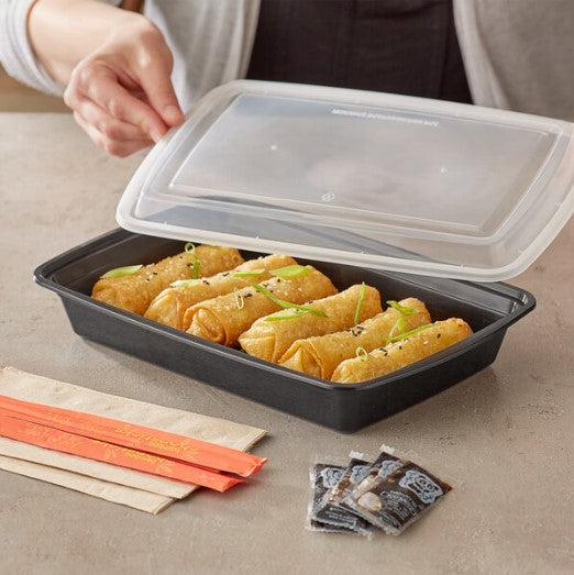 Watson Distributing 58 Oz Rectangular Microwaveable Container With Lid 150 Sets/Case