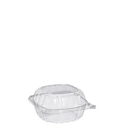 Watson Distributing 6" x 6" Clear 1-Compt Pet Hinged-Lid Container 500/Case