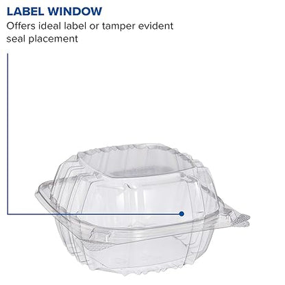 Watson Distributing 6" x 6" Clear 1-Compt Pet Hinged-Lid Container 500/Case
